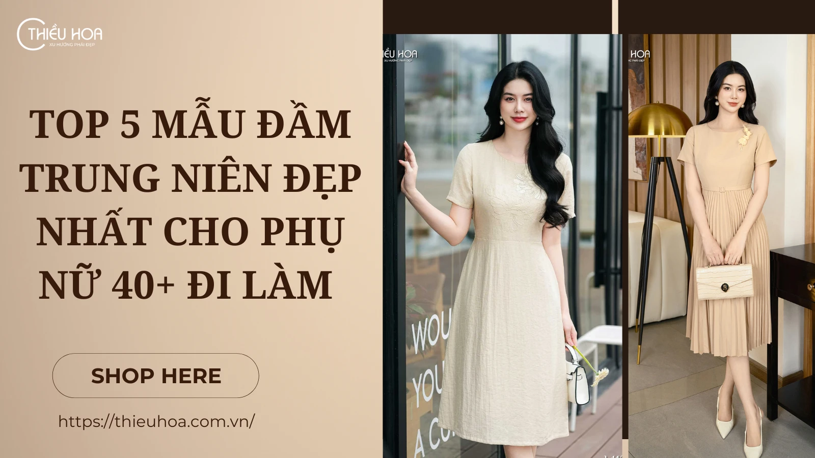 Top 5 Mẫu Đầm Trung Niên Đẹp Nhất Cho Phụ Nữ 40+ Đi Làm [Cập Nhật 2025]