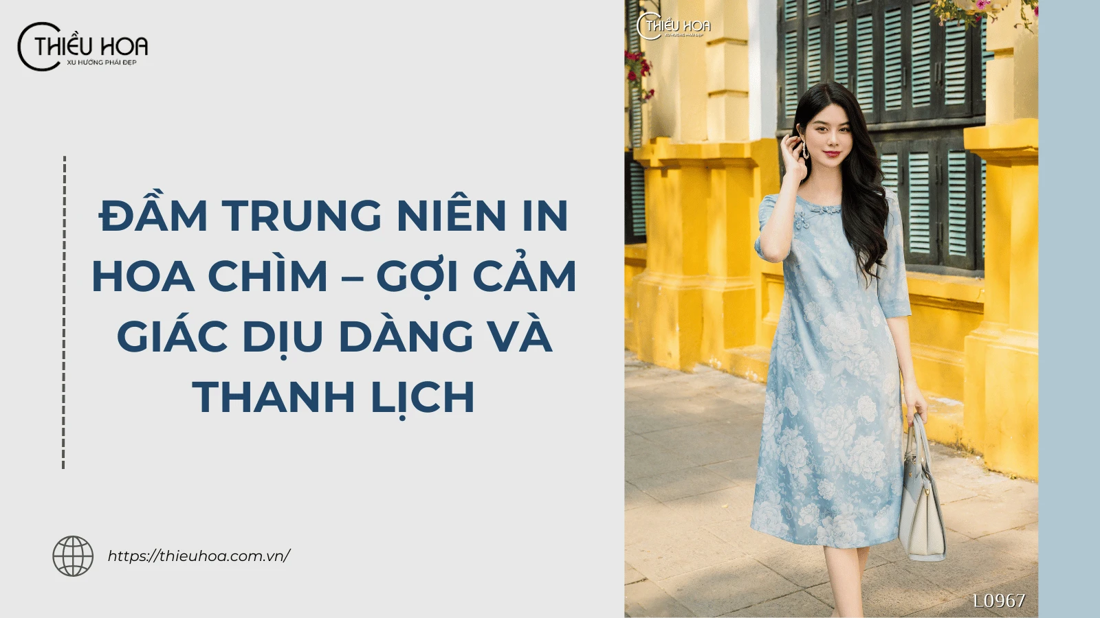 Đầm Trung Niên In Hoa Chìm – Gợi Cảm Giác Dịu Dàng Và Thanh Lịch