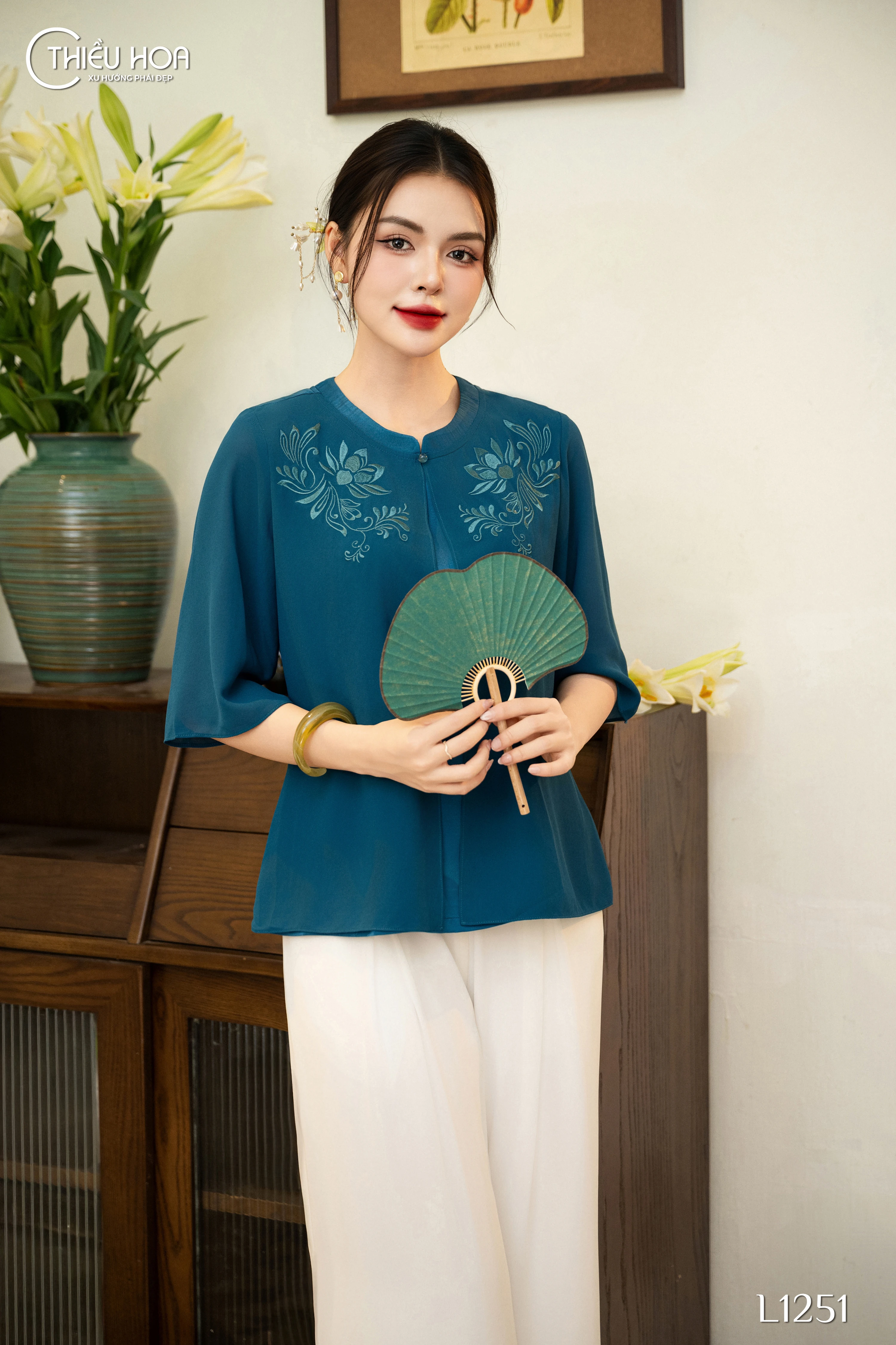 áo trung niên vải mát