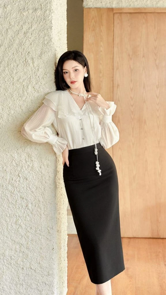 phối đồ công sở mùa hè