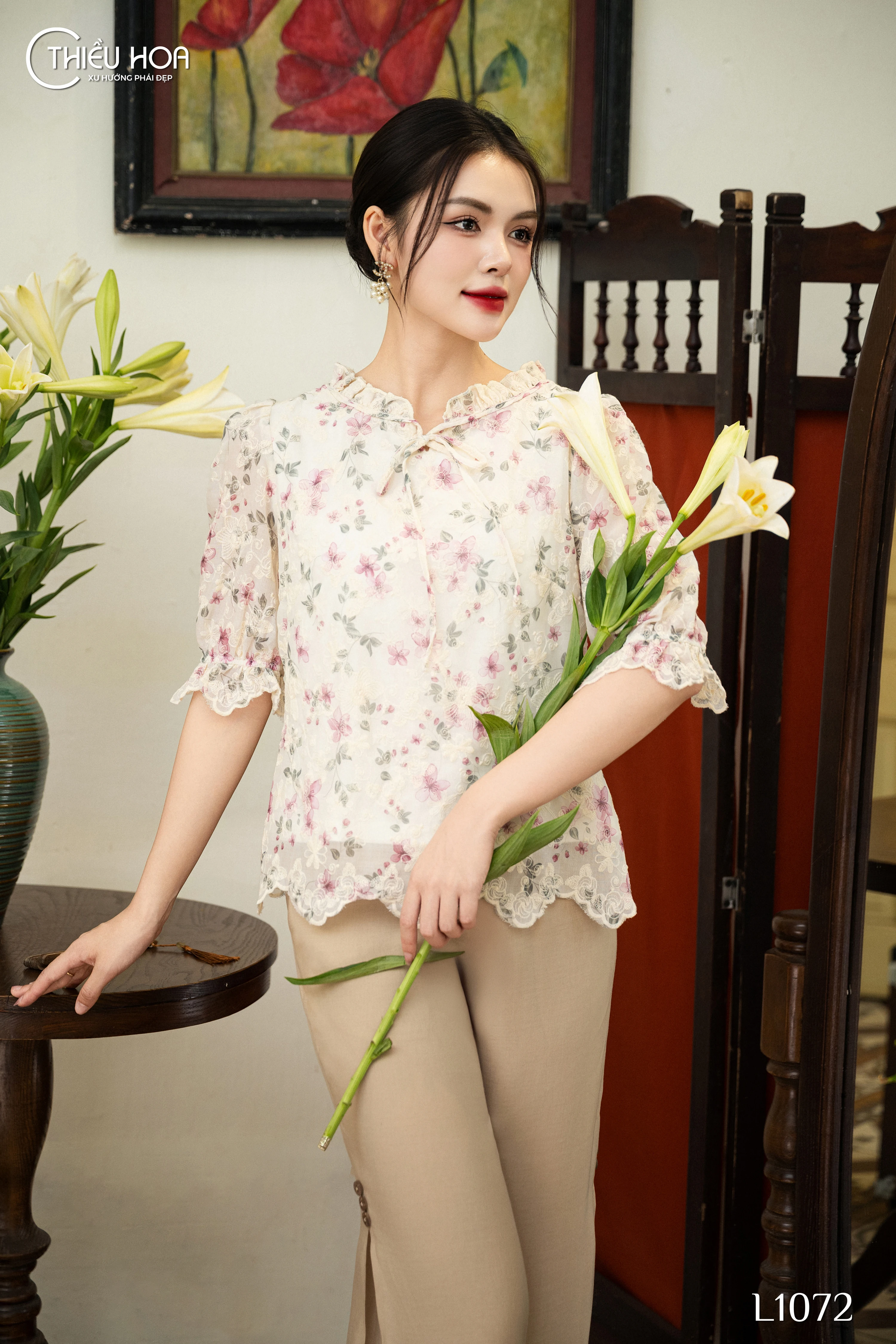 áo trung niên vải mát