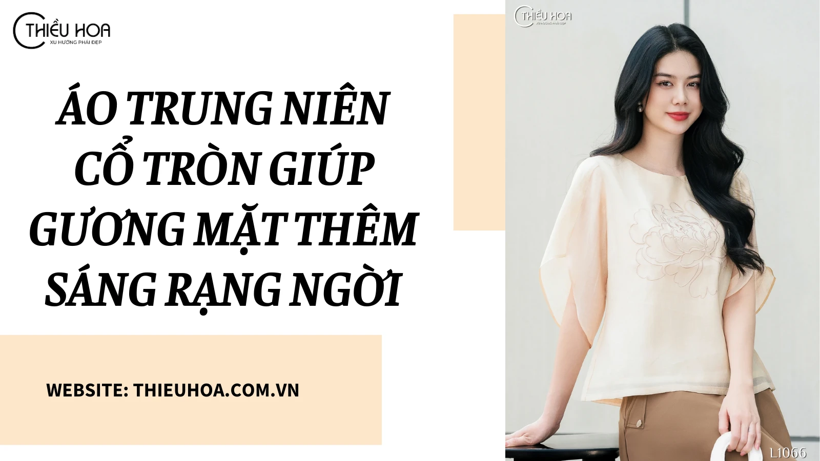 Áo trung niên cổ tròn giúp gương mặt thêm sáng rạng ngời