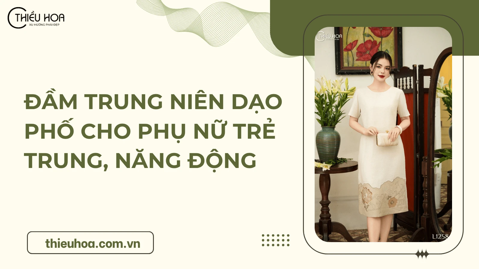 Đầm Trung Niên Dạo Phố Cho Phụ Nữ Trẻ Trung, Năng Động