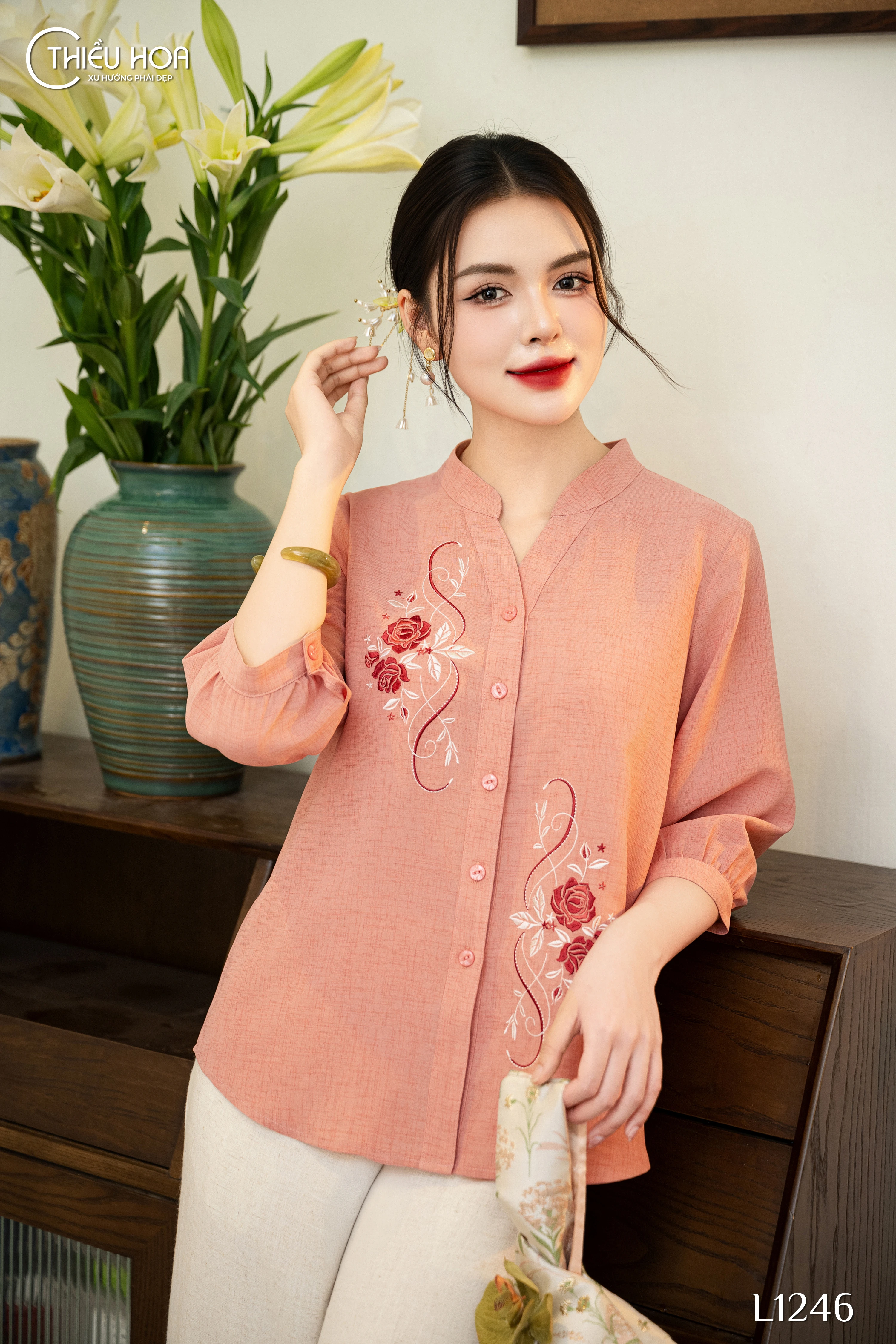 áo trung niên vải mát
