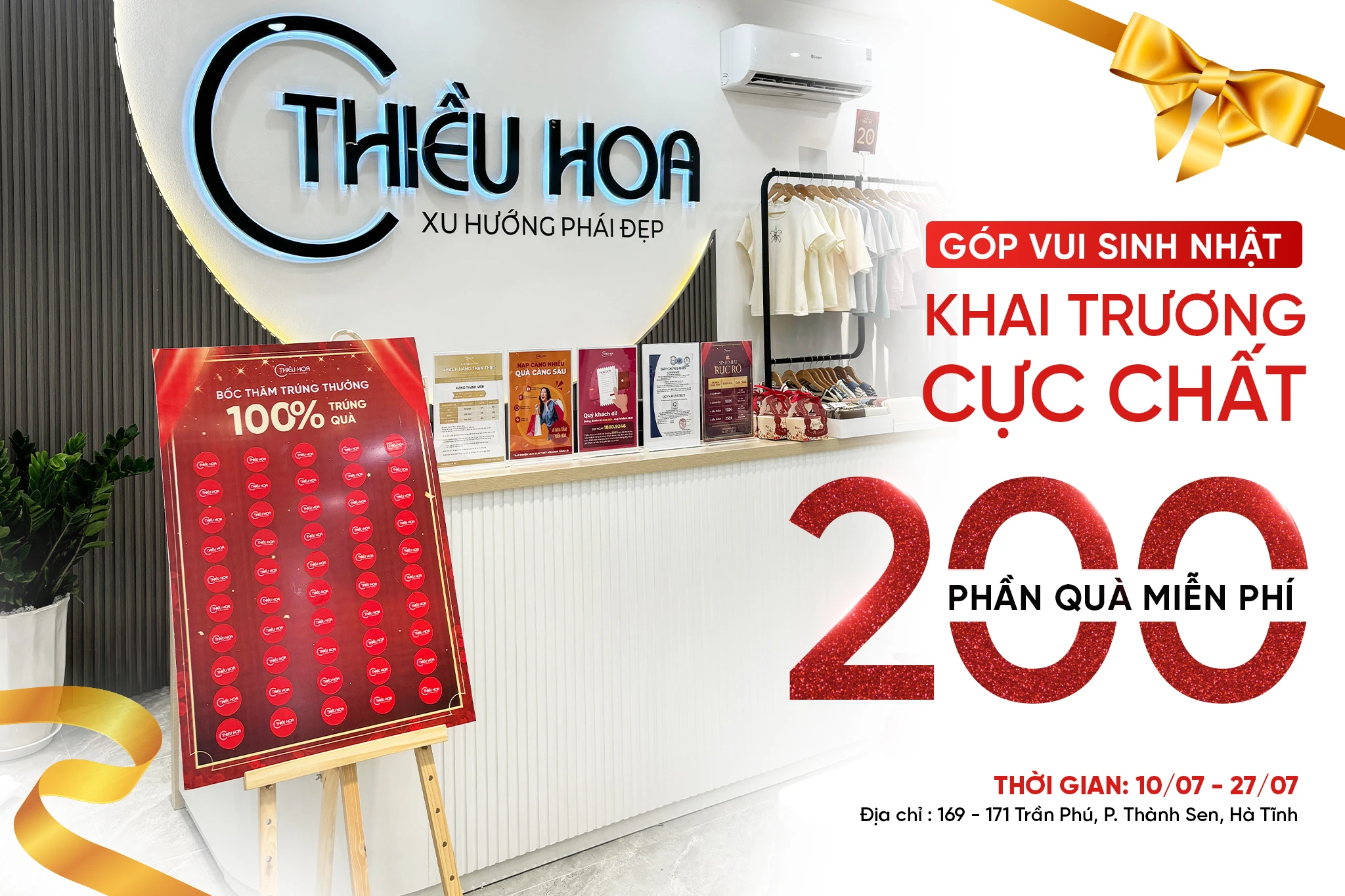 thiều hoa khai trương cửa hàng mới