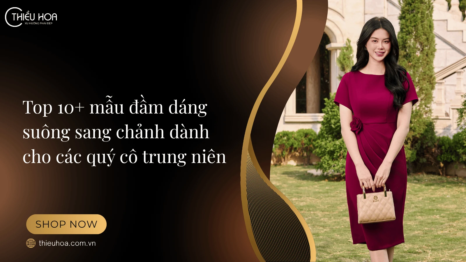 Top 10+ mẫu đầm dáng suông sang chảnh dành cho các quý cô trung niên