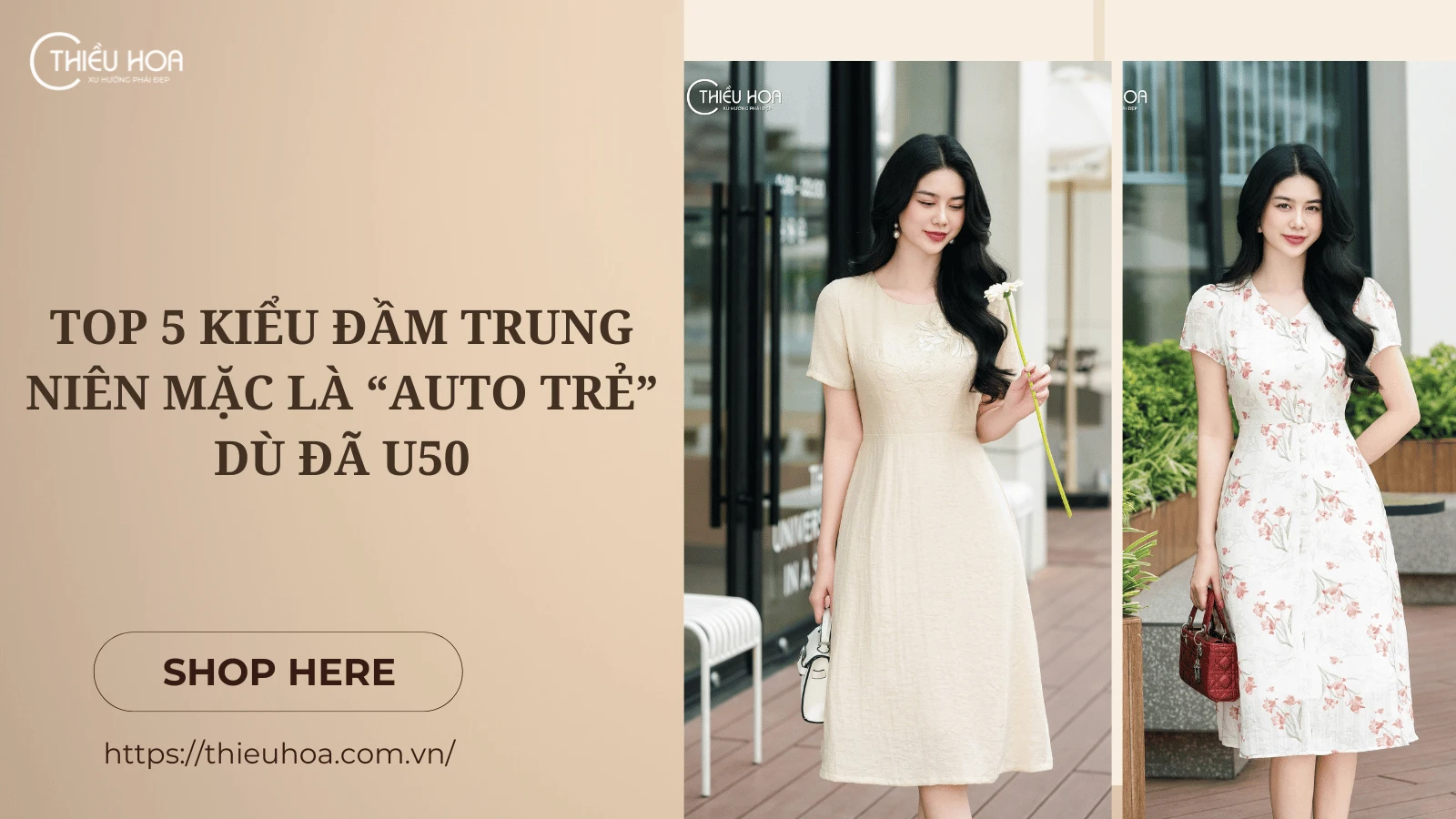 Top 5 kiểu đầm trung niên mặc là “auto trẻ” dù đã U50