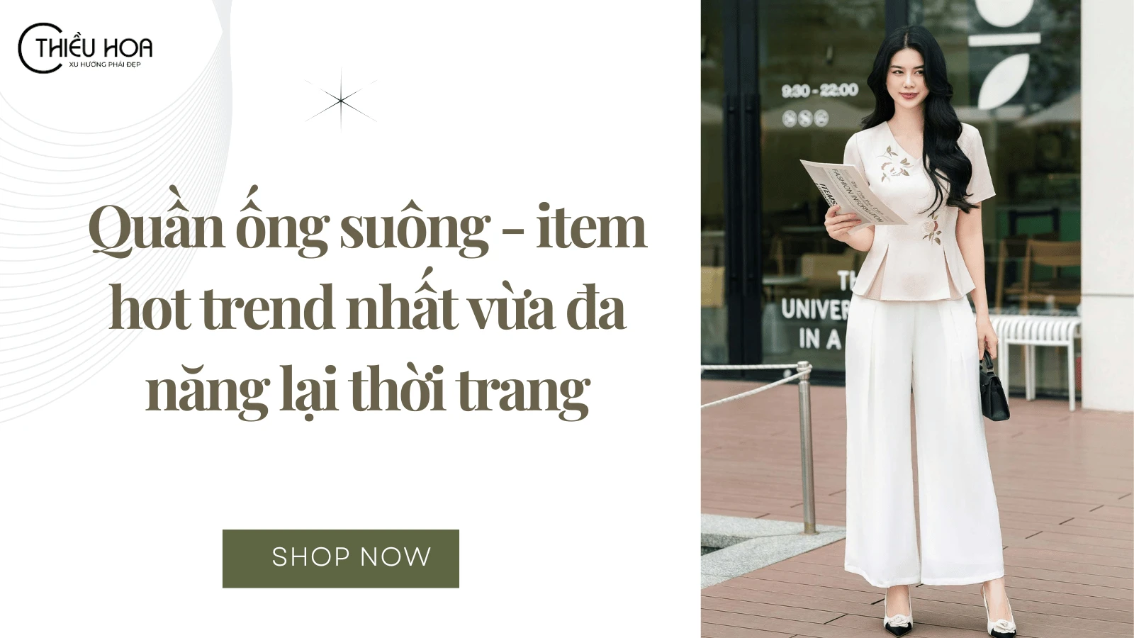 Quần ống suông - item hot trend nhất vừa đa năng lại thời trang