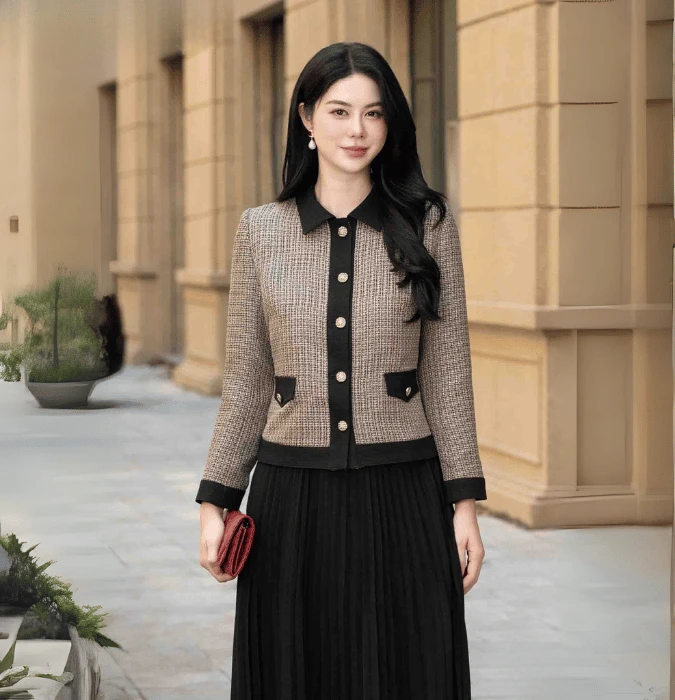 dáng người hình chữ nhật nên mặc gì