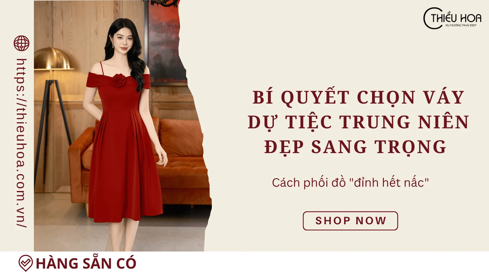 Bí quyết chọn váy dự tiệc trung niên đẹp sang trọng nhất