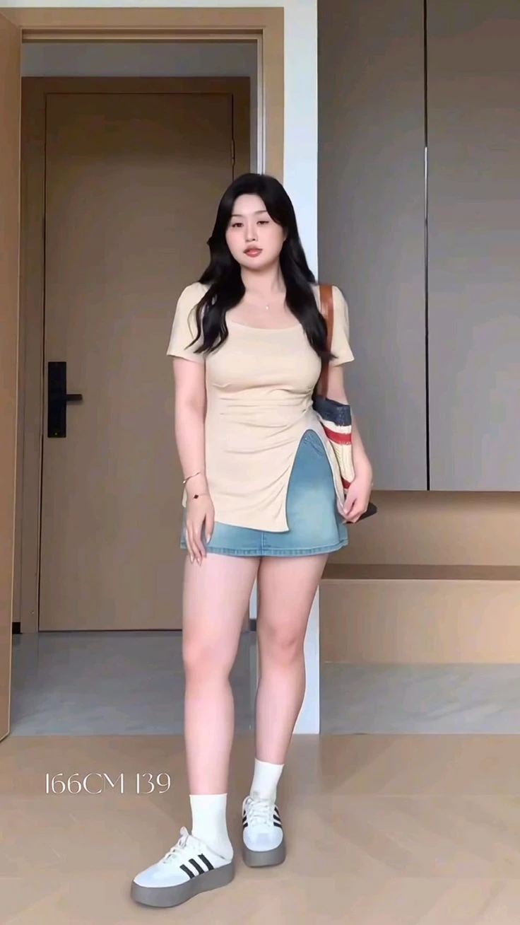phối đồ cho nữ mập cao