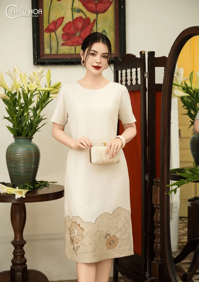 váy suông cho người béo bụng