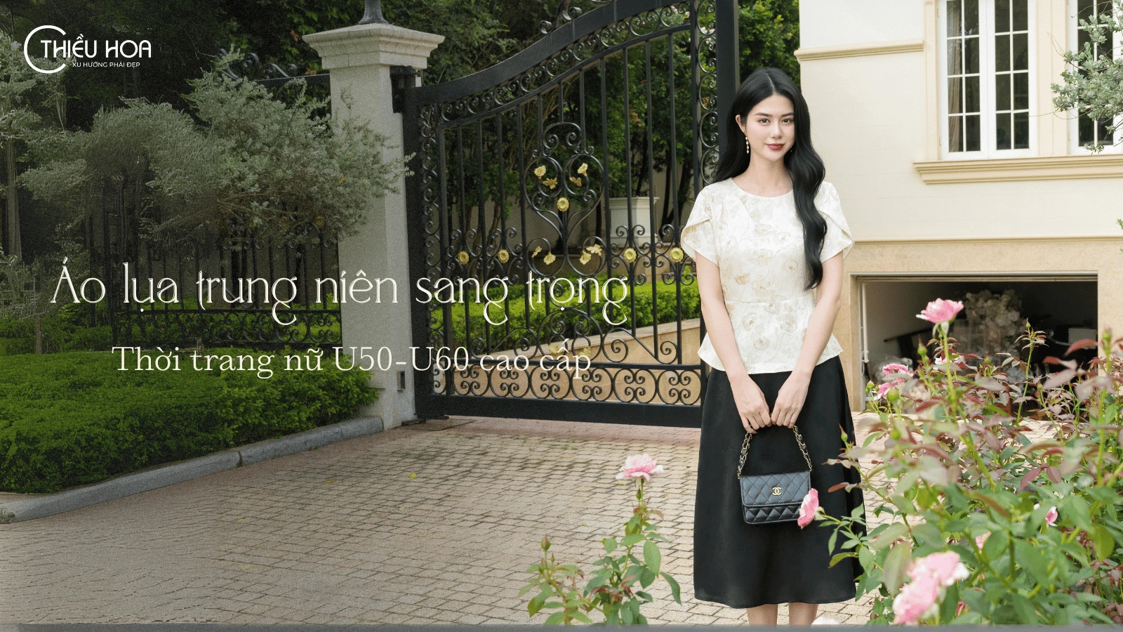 Áo lụa trung niên sang trọng - Thời trang nữ U50-U60 cao cấp