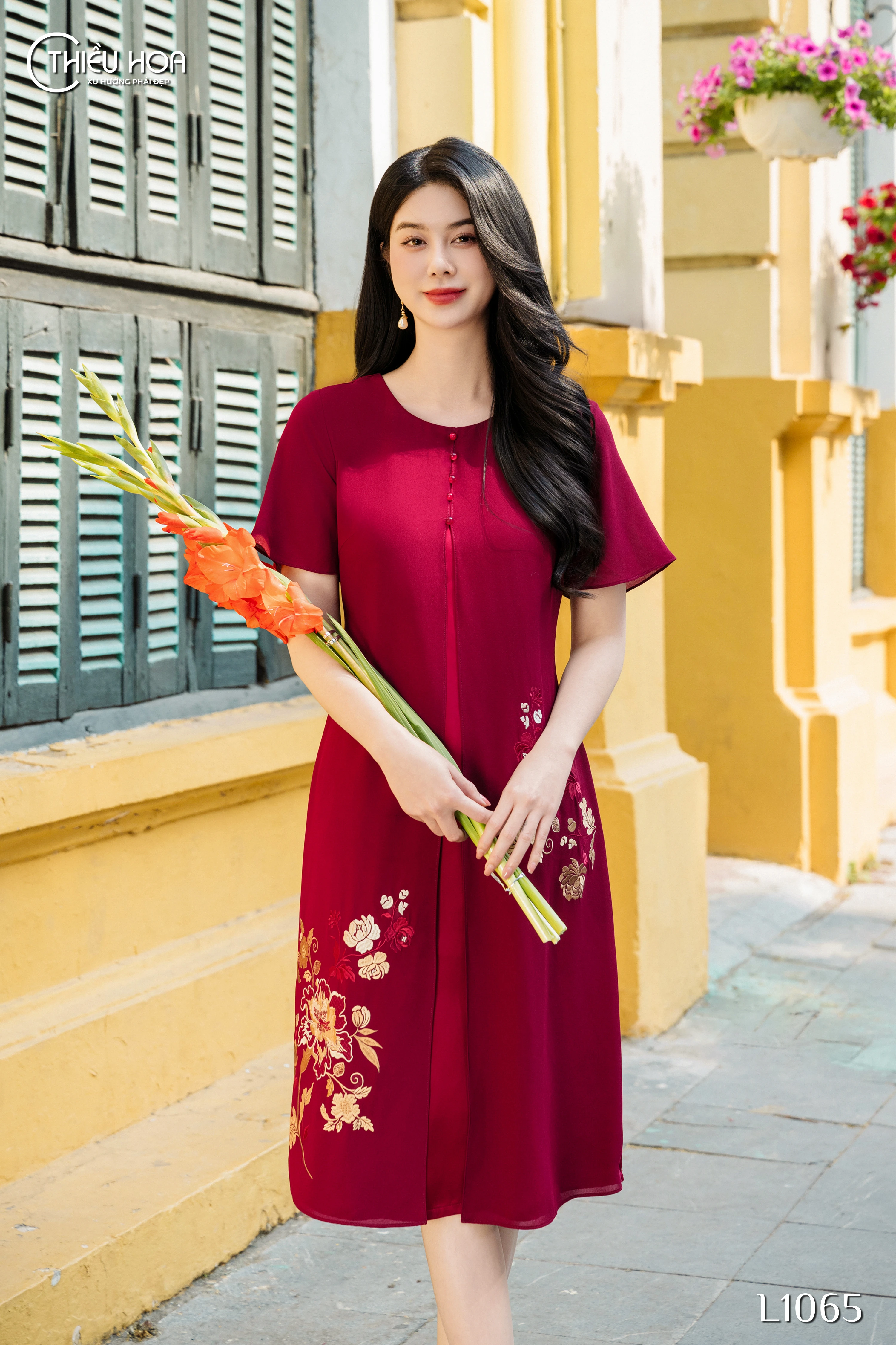 đầm đẹp cho mẹ chồng ngày tết