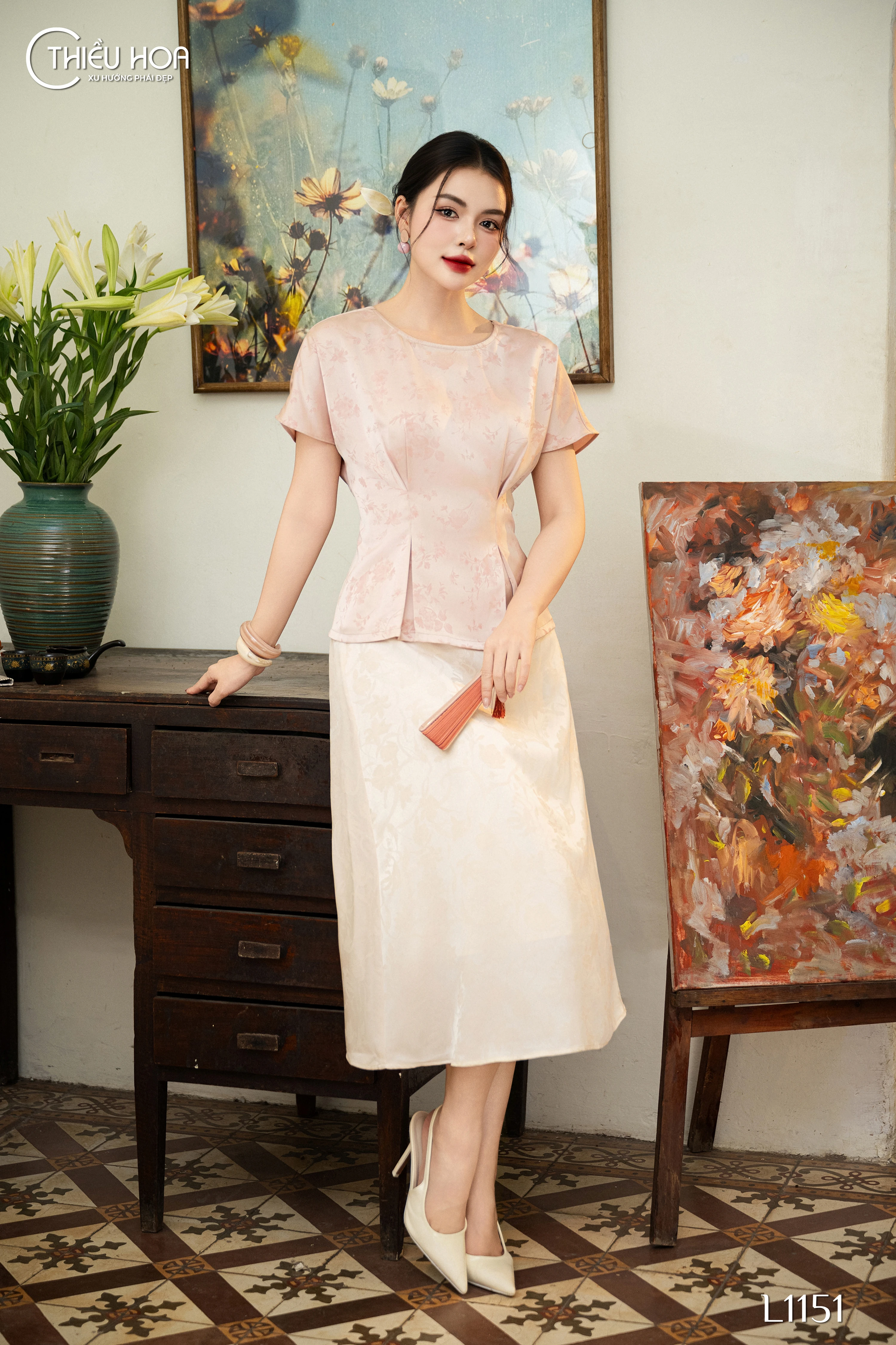 áo lụa nữ trung niên