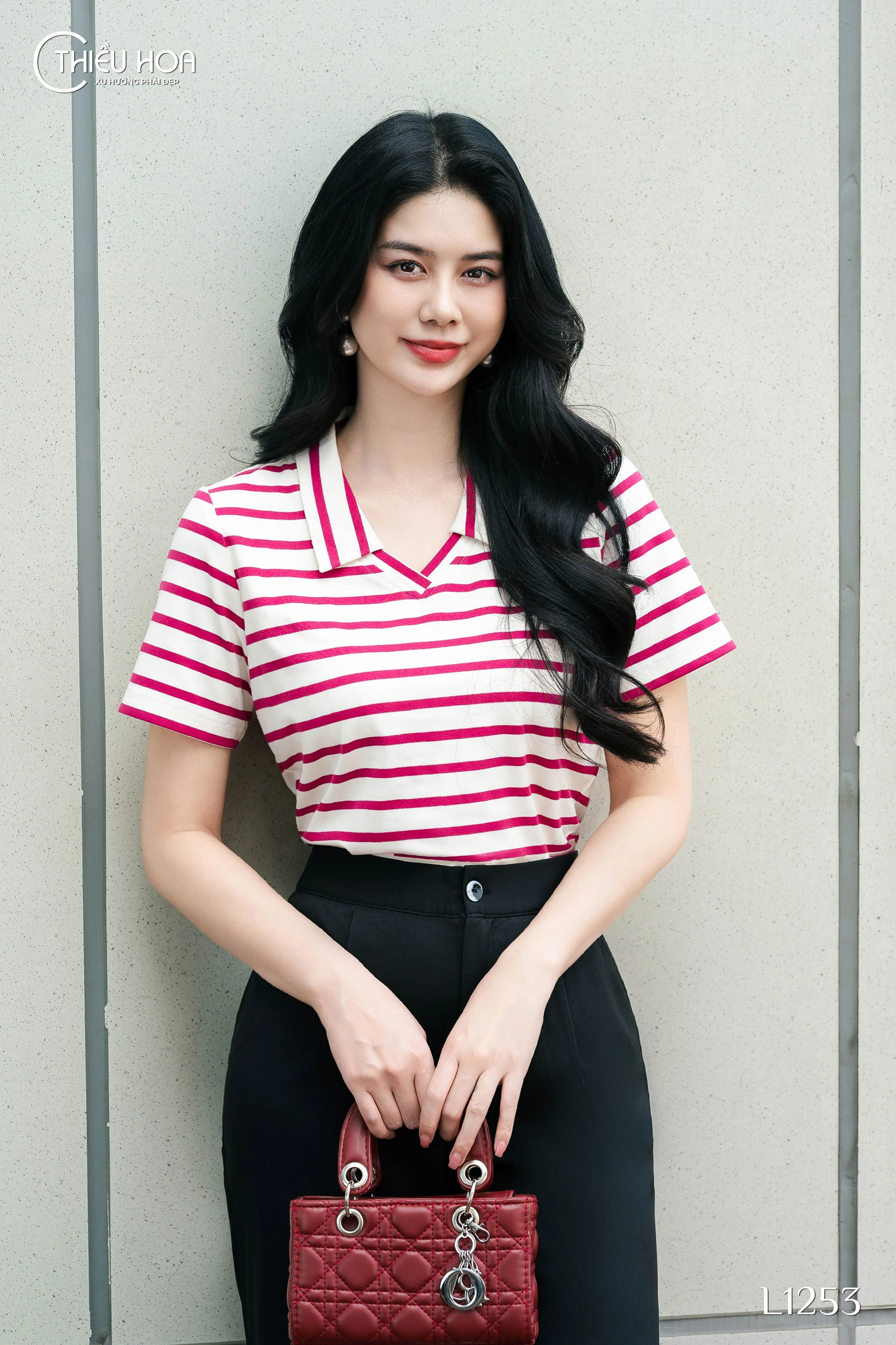 Áo Thun Cotton Thiết Kế AN4L1253 - Áo Trung Niên Thiều Hoa
