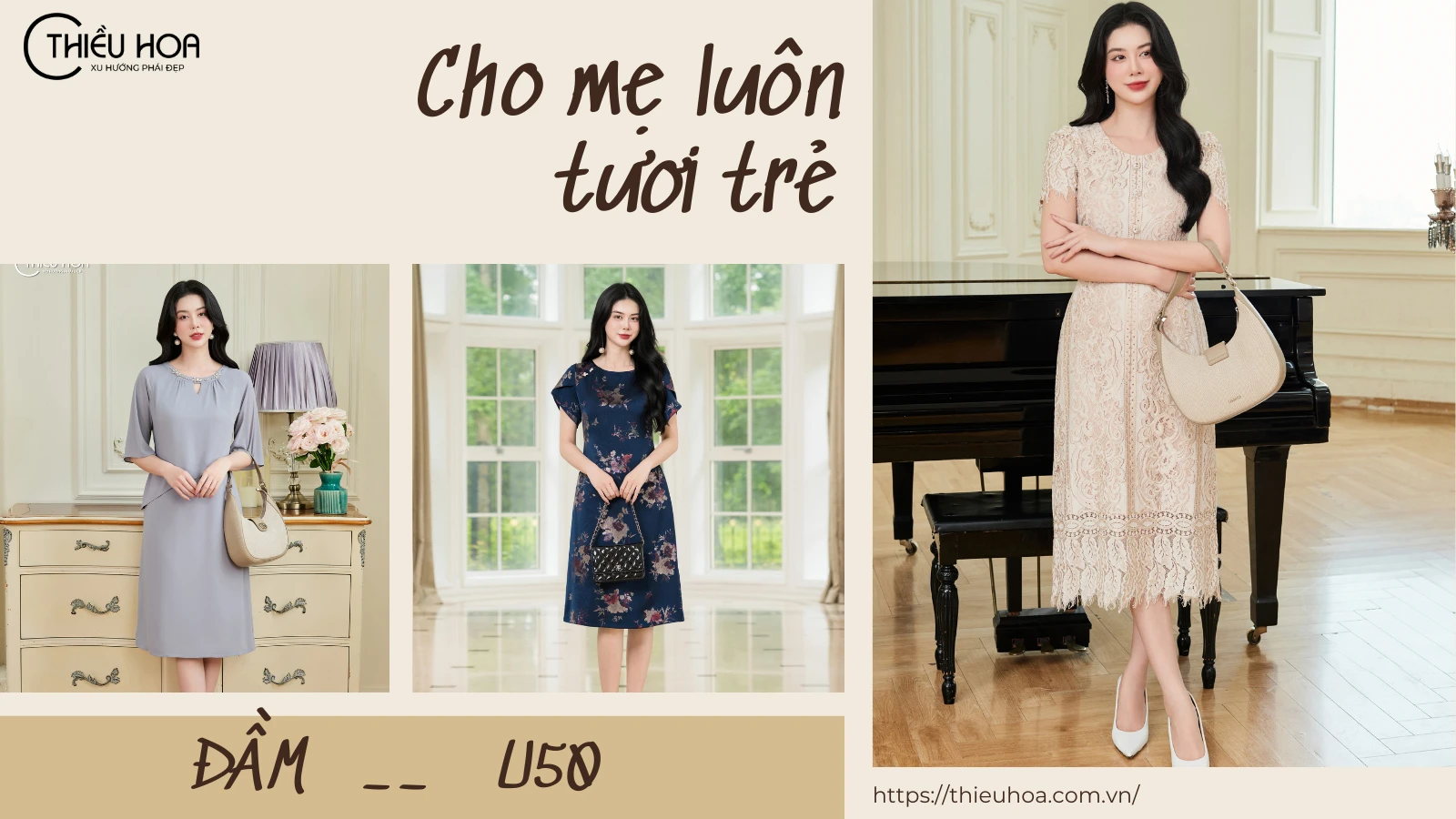 Tặng gì cho mẹ U50 — những mẫu đầm khiến mẹ luôn tươi trẻ