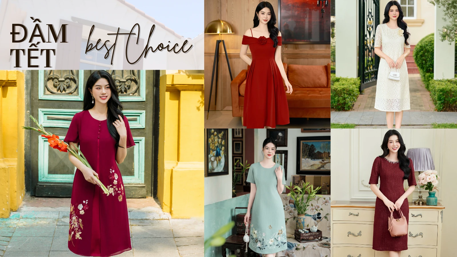 Top 5 Lựa Chọn Đầm Tết Trung Niên Vừa May Mắn Vừa Sang Trọng