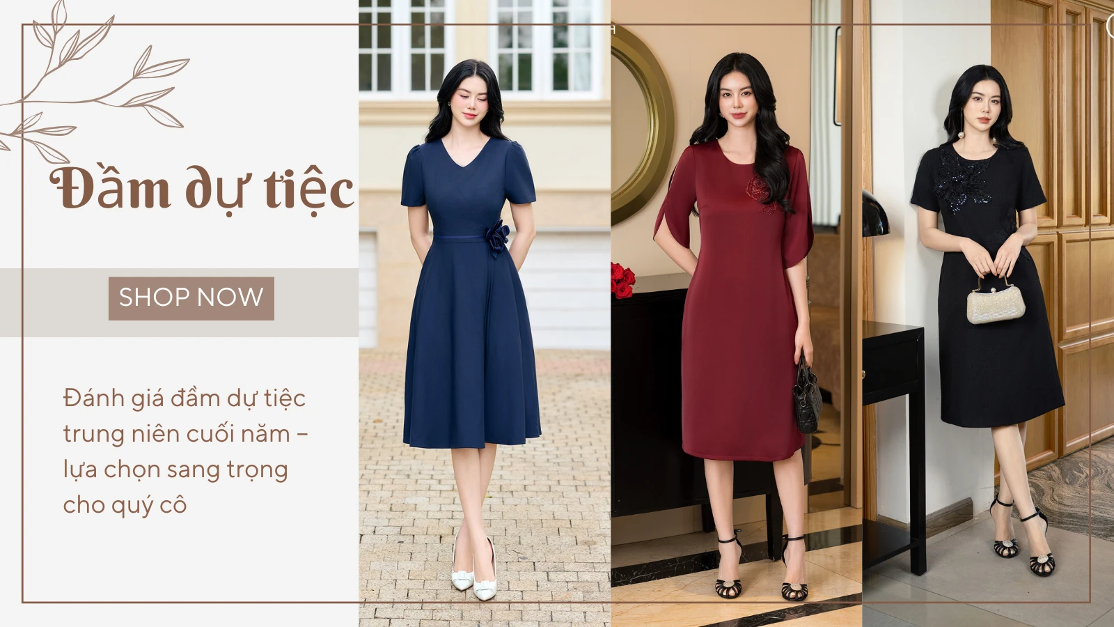 Đánh giá đầm dự tiệc trung niên cuối năm – lựa chọn sang trọng cho quý cô