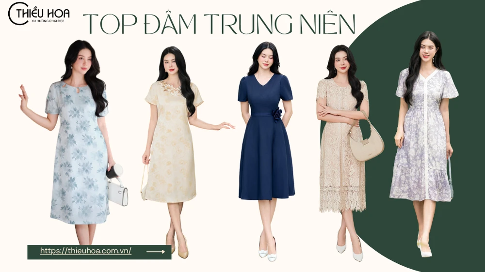Top 5 Mẫu Đầm Trung Niên Dự Tiệc Sang Trọng 2025