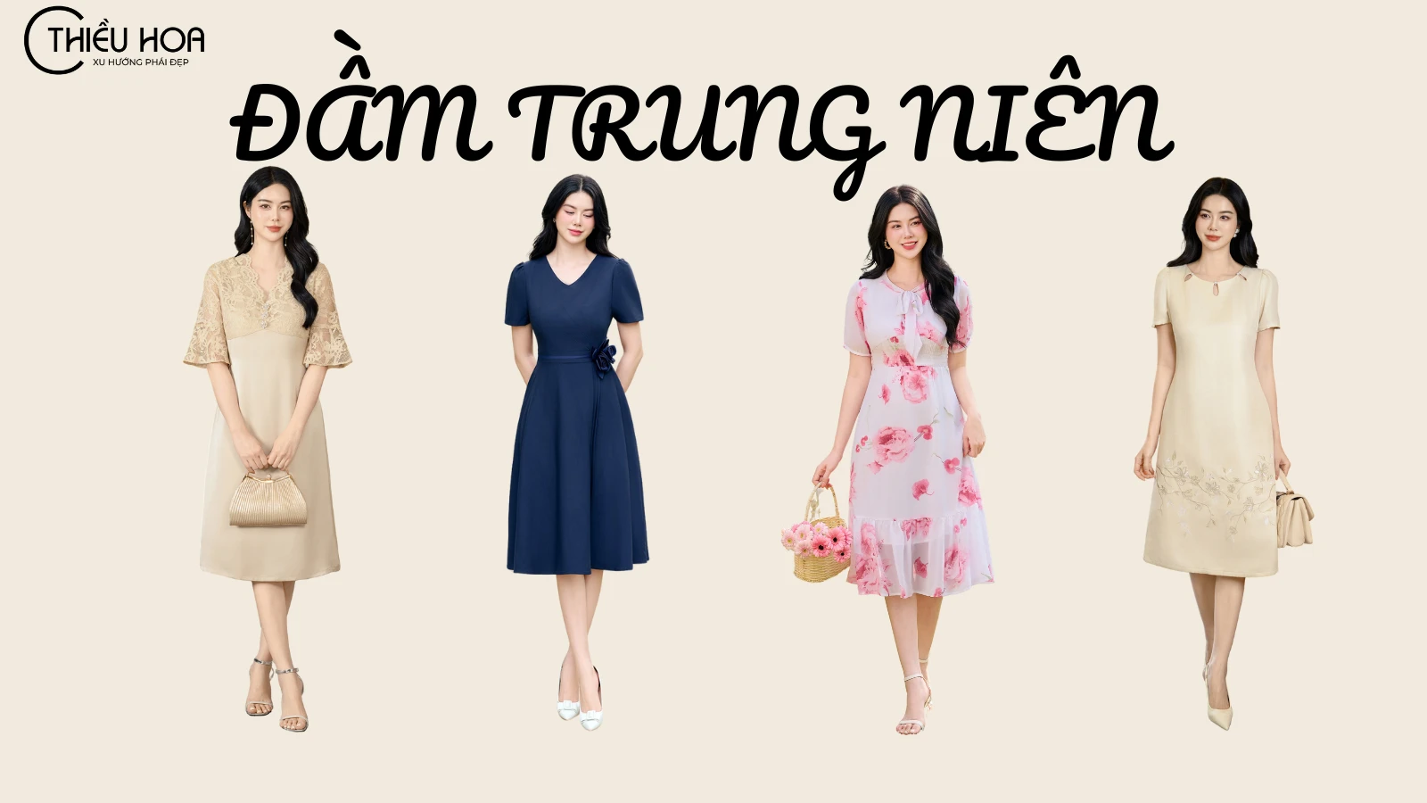 6 Cách Chọn Váy Đầm Trung Niên Họa Tiết Phù Hợp Vóc Dáng