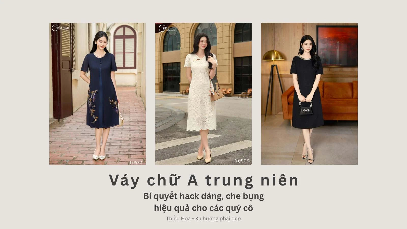 Váy chữ A trung niên: Bí quyết hack dáng, che bụng hiệu quả cho các quý cô