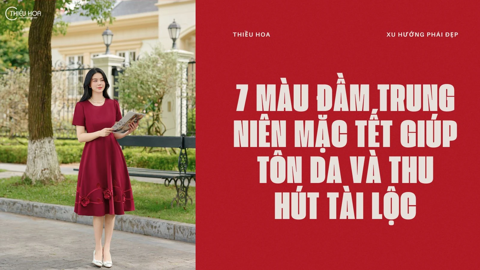 7 Màu Đầm Trung Niên Mặc Tết Giúp Tôn Da Và Thu Hút Tài Lộc