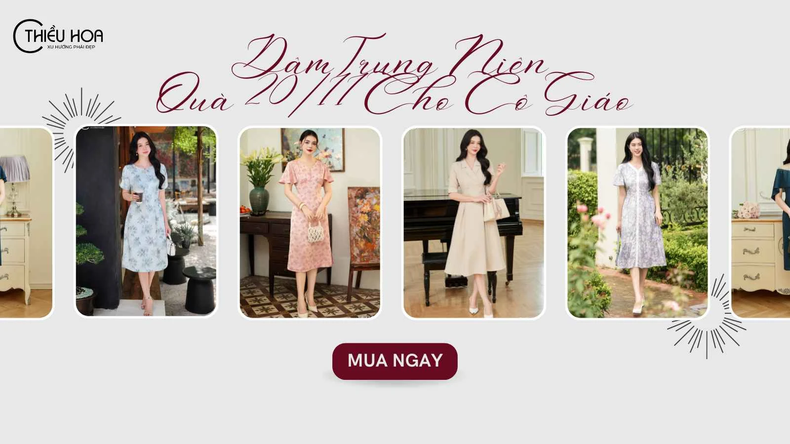 Chọn Đầm Trung Niên Làm Quà 20/11 Cho Cô Giáo