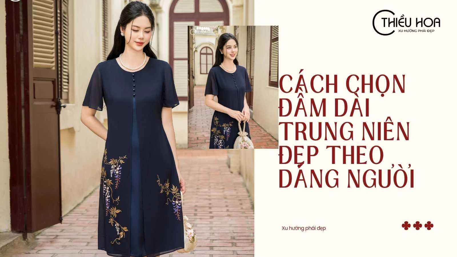 Cách Chọn Đầm Dài Trung Niên Đẹp Theo 5 Dáng Người  (quả lê, tam giác…)
