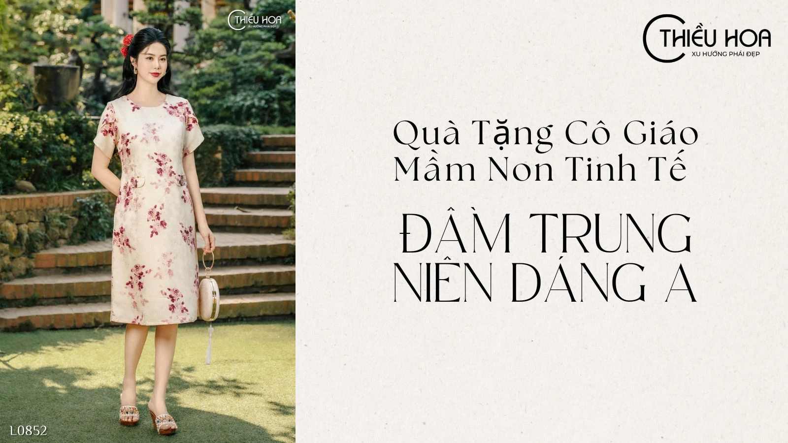 Đầm Trung Niên Dáng A – Quà Tặng Cô Giáo Mầm Non Tinh Tế Nhất