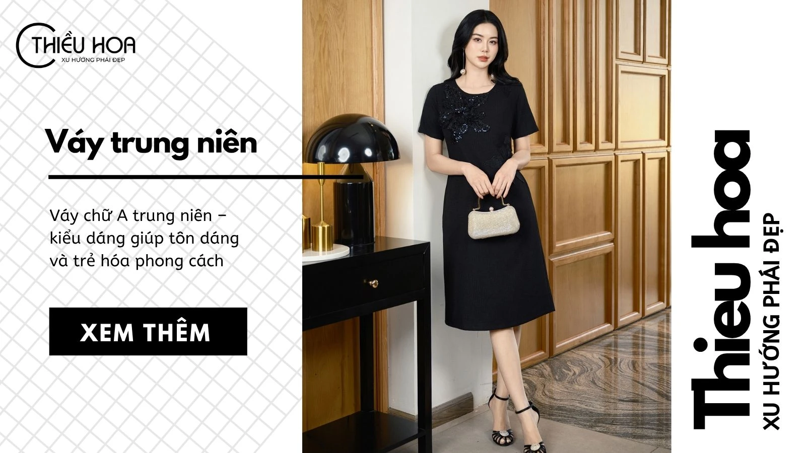 Váy chữ A trung niên – Kiểu dáng tôn dáng và trẻ hóa phong cách