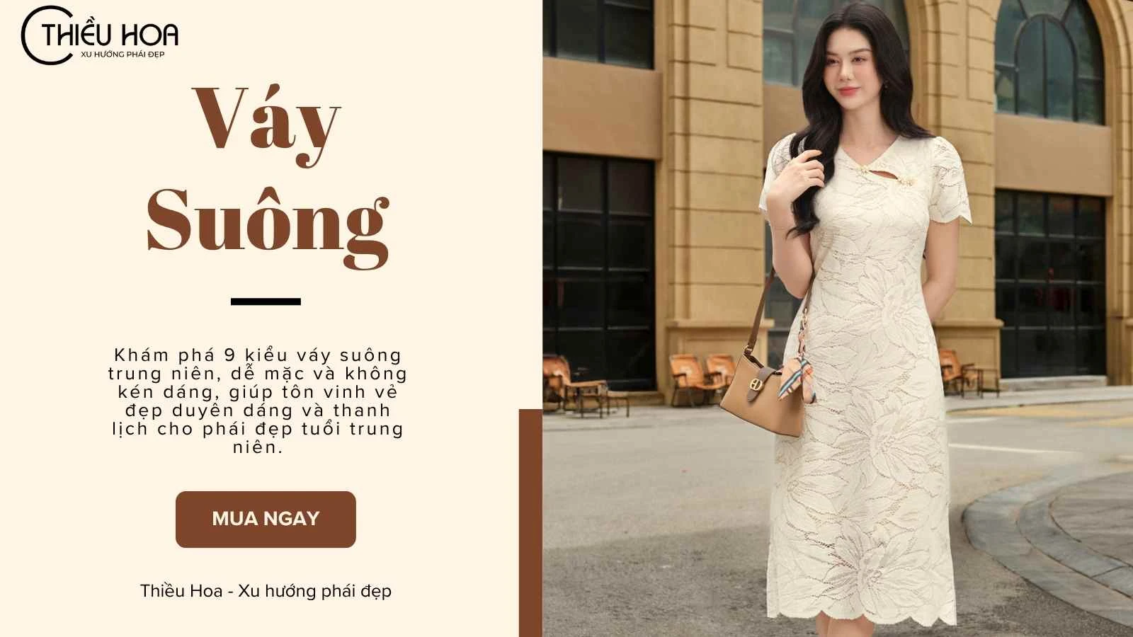 Váy suông trung niên: 9 kiểu dễ mặc, không kén dáng