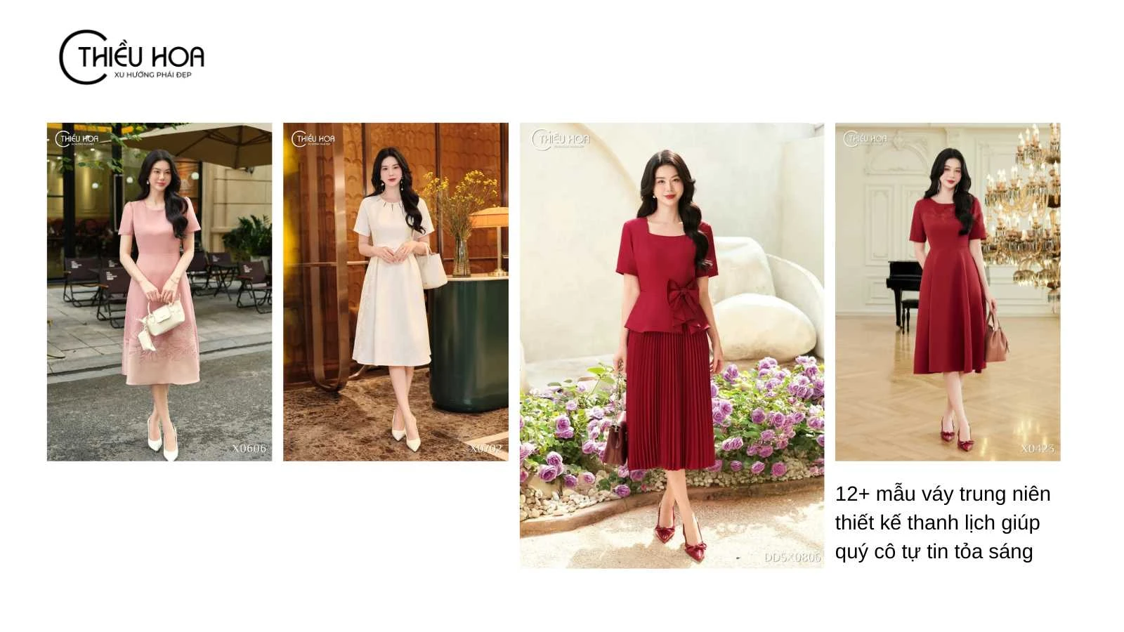 12+ mẫu váy trung niên thiết kế thanh lịch giúp quý cô tự tin tỏa sáng