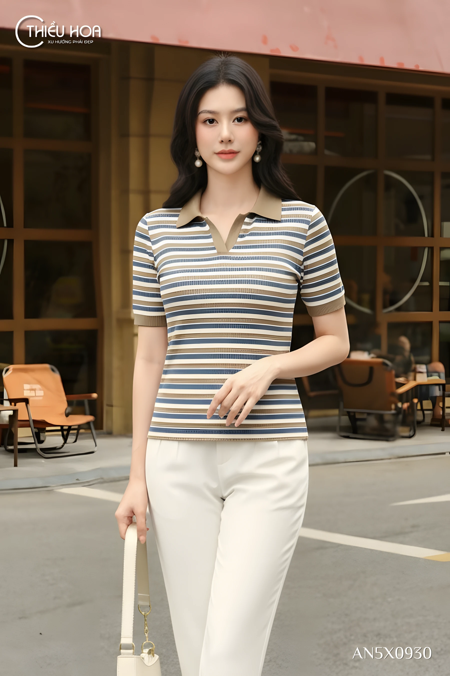 &Aacute;o thun sọc tăm AN5X0930