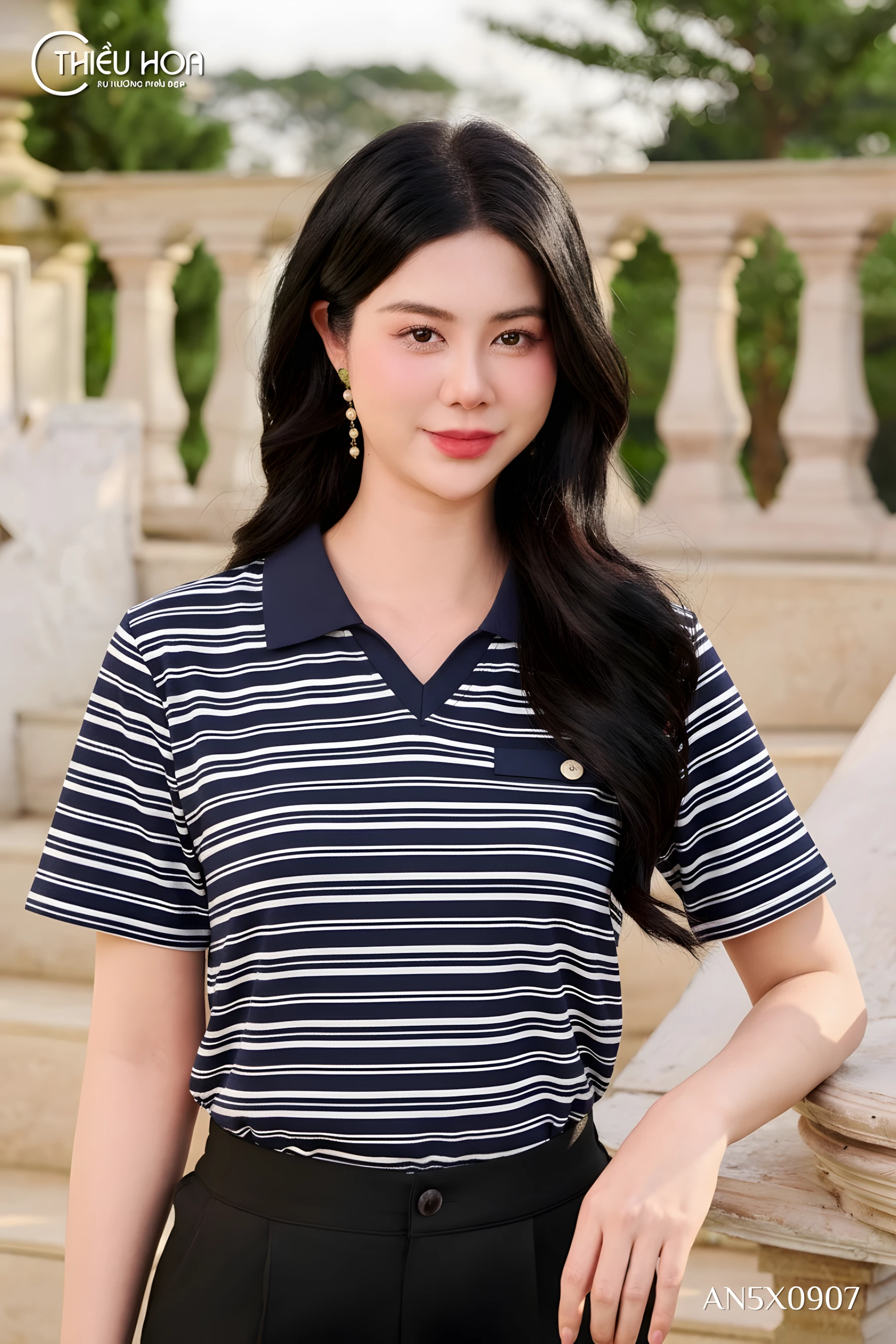 &Aacute;o thun sọc tăm AN5X0907