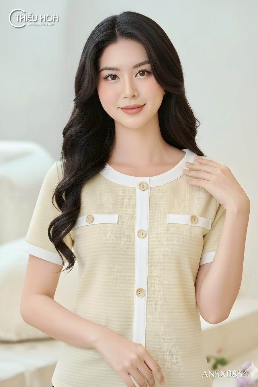 &aacute;o thun trung ni&ecirc;n cotton AN5X0834