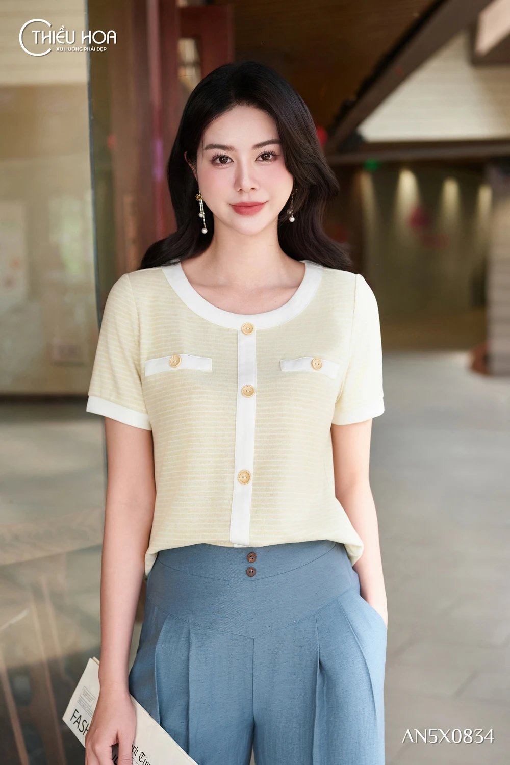 &Aacute;o thun trung ni&ecirc;n an5x0834