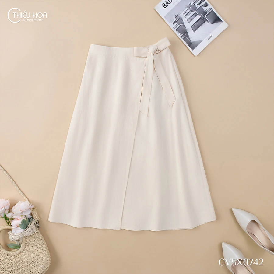 ch&acirc;n v&aacute;y linen trung ni&ecirc;n CV5X0742