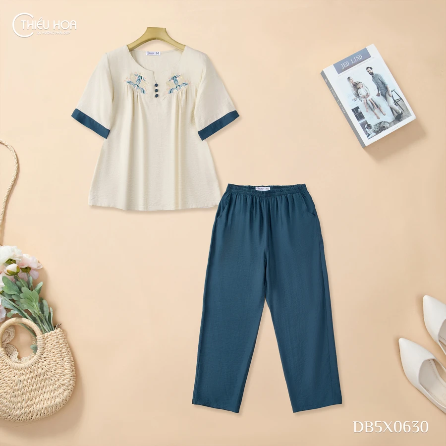 đồ bộ tơ xước trung niên DB5X0630