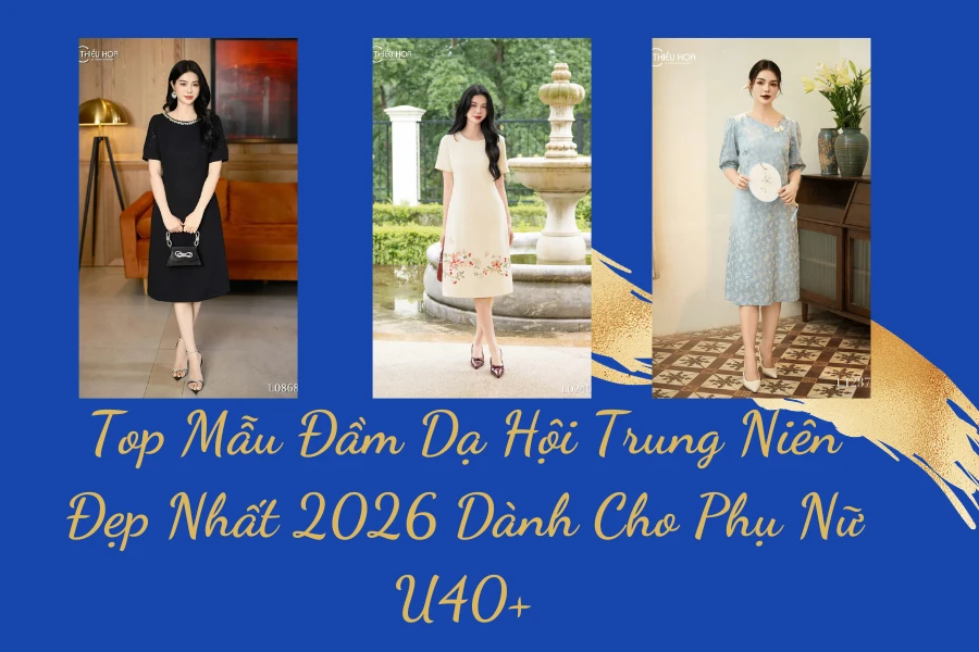 Top Mẫu Đầm Dạ Hội Trung Niên Đẹp Nhất 2026 Dành Cho Phụ Nữ U40+