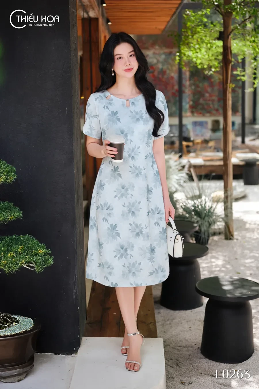 Đầm Lụa Hoa Thiết Kế Cao Cấp Thương Hiệu Thiều Hoa DD5L0263