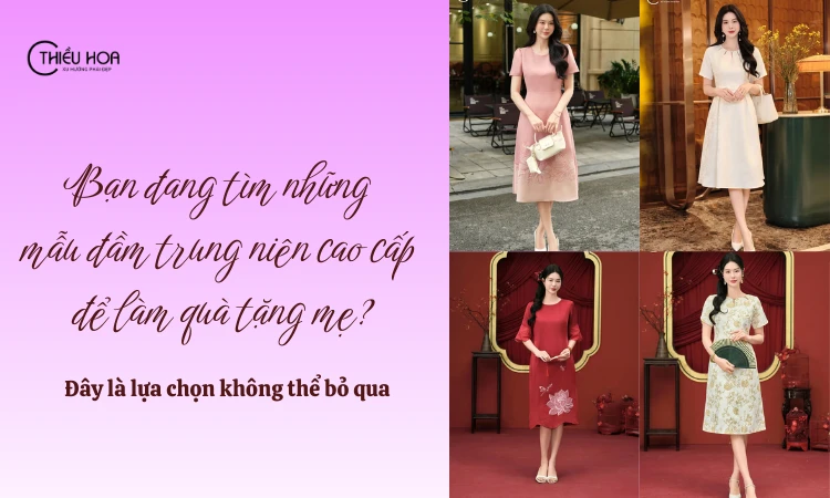 Bạn đang tìm những mẫu đầm trung niên cao cấp để làm quà tặng mẹ? Đây là lựa chọn không thể bỏ qua