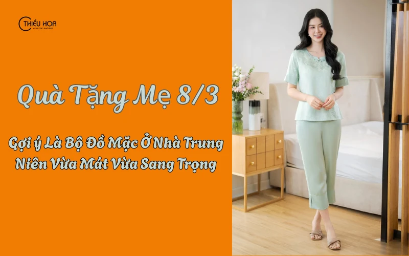 5 Gợi ý Quà Tặng Mẹ 8 3 Là Bộ Đồ Mặc Ở Nhà Trung Niên Vừa Mát Vừa Sang Trọng