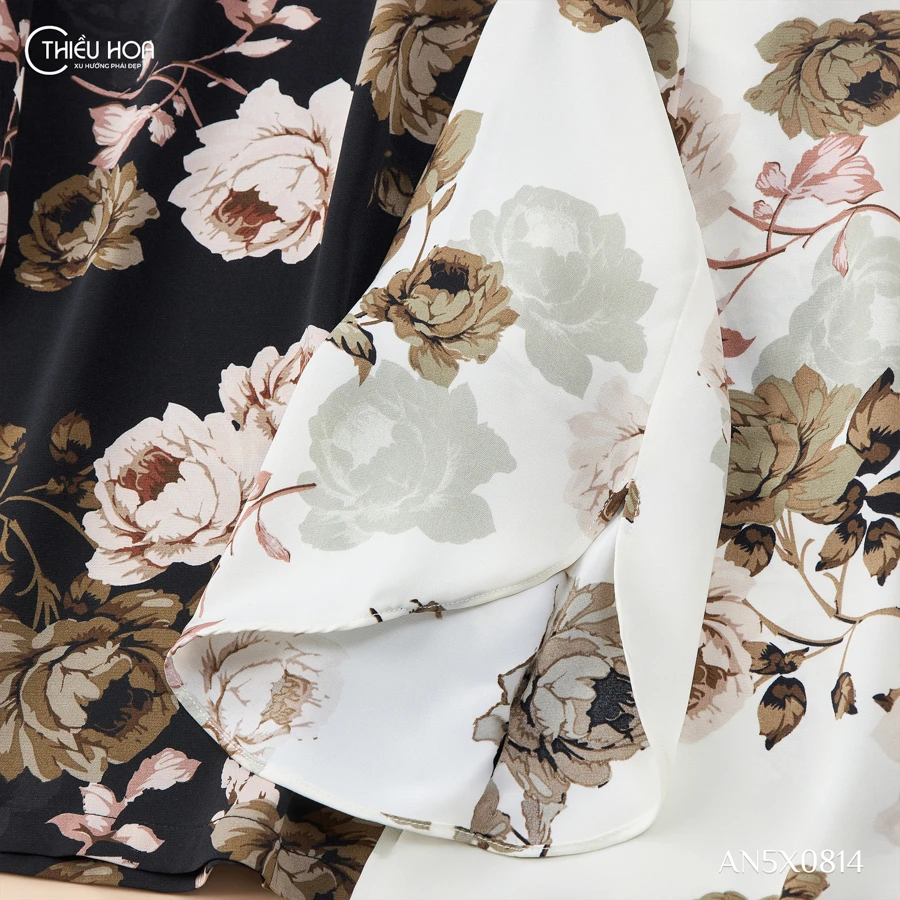 &Aacute;o kiểu voan hoa AN5X0814 thiết kế tay lửng tinh tế trang nh&atilde;