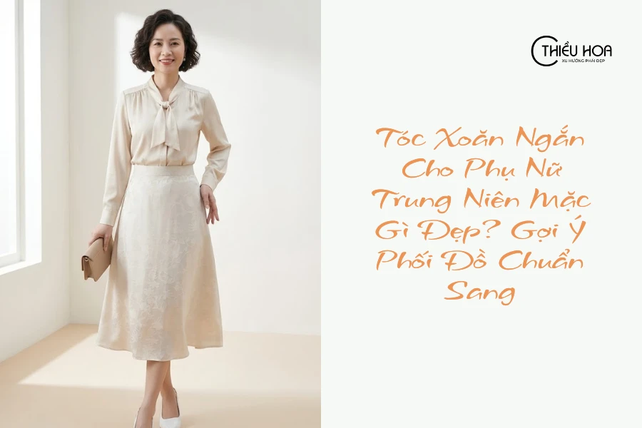 Tóc Xoăn Ngắn Cho Phụ Nữ Trung Niên Mặc Gì Đẹp? Gợi Ý Phối Đồ Chuẩn Sang