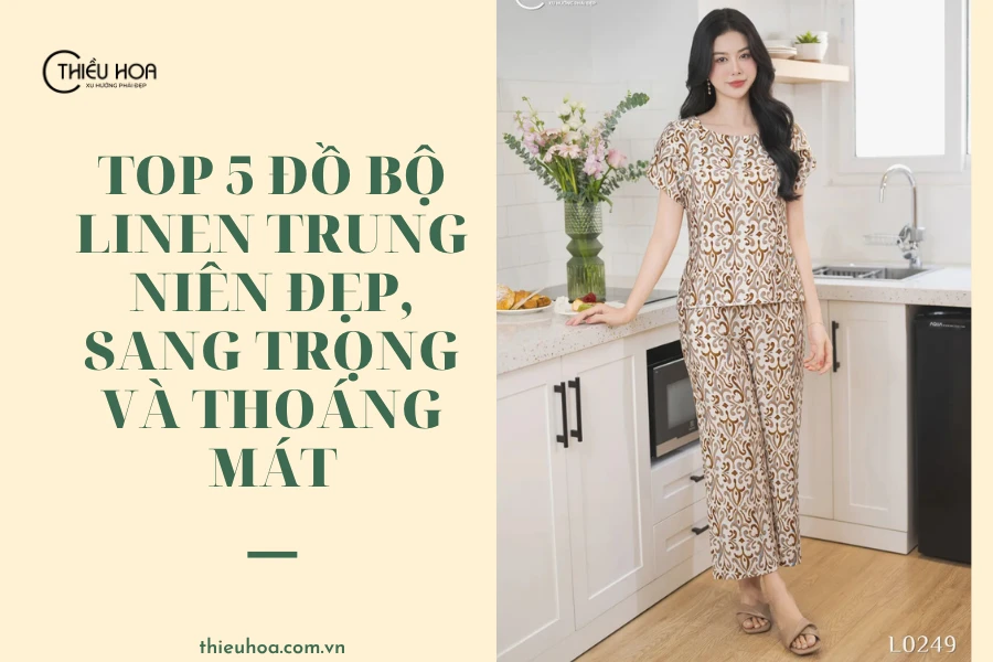 Top 5 đồ bộ linen trung niên đẹp, sang trọng và thoáng mát