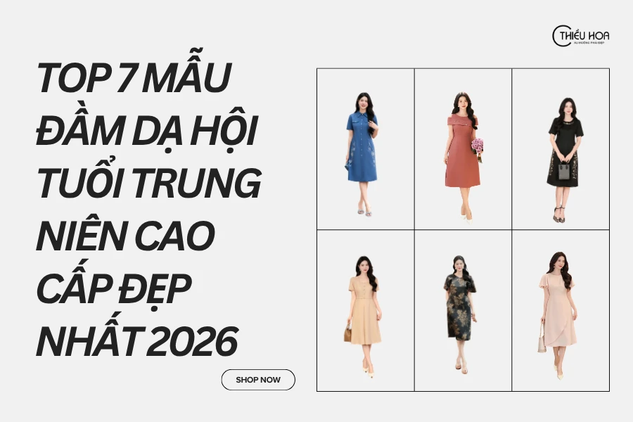 Top 7 Mẫu Đầm Dạ Hội Tuổi Trung Niên Cao Cấp Đẹp Nhất 2026