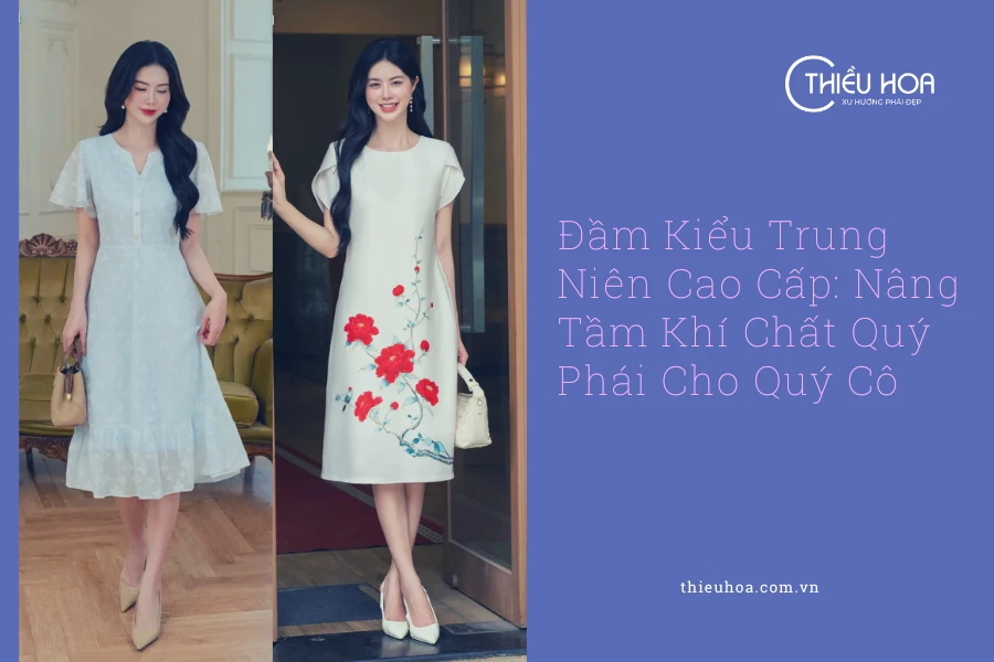 Đầm Kiểu Trung Niên Cao Cấp: Nâng Tầm Khí Chất Quý Phái Cho Quý Cô