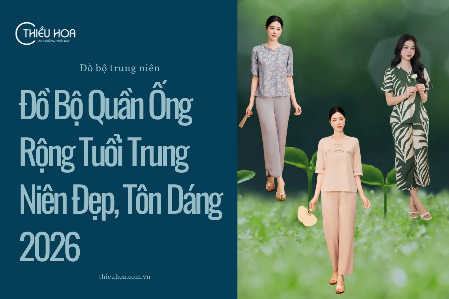 Đồ Bộ Quần Ống Rộng Tuổi Trung Niên Đẹp, Tôn Dáng 2026