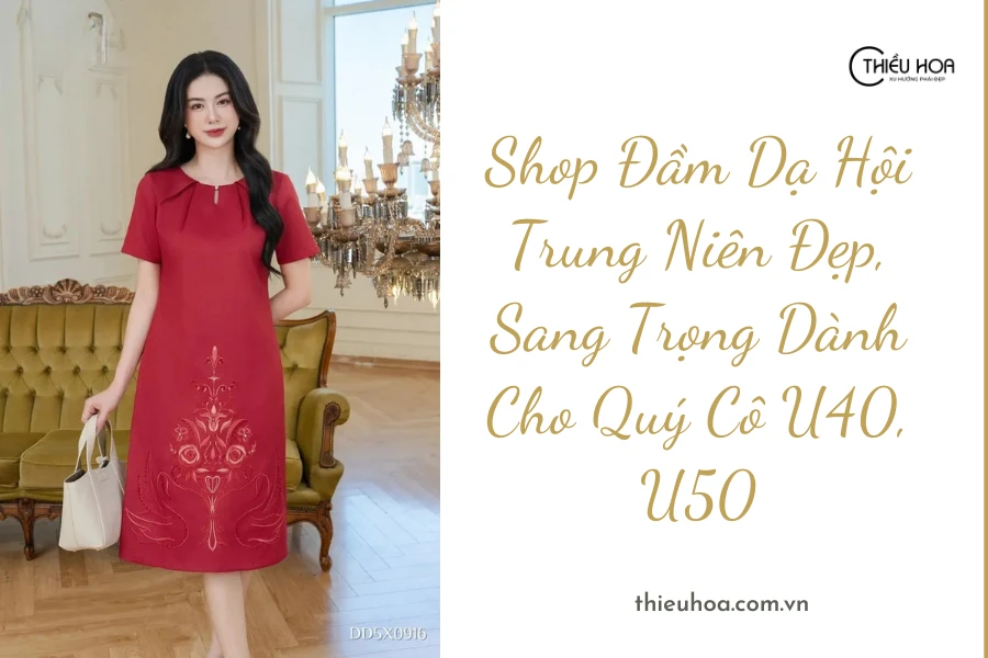 Shop Đầm Dạ Hội Trung Niên Đẹp, Sang Trọng Dành Cho Quý Cô U40, U50